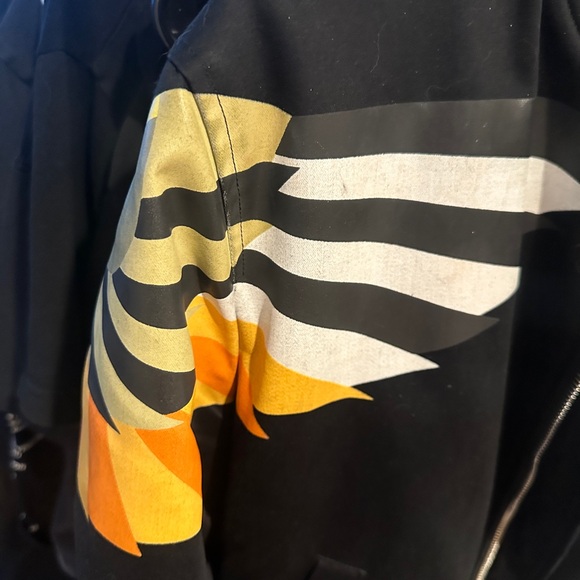 Givenchy Cotton Digital Wing in Black $3600 Bomber Jacket Size L - Picture 10 of 11